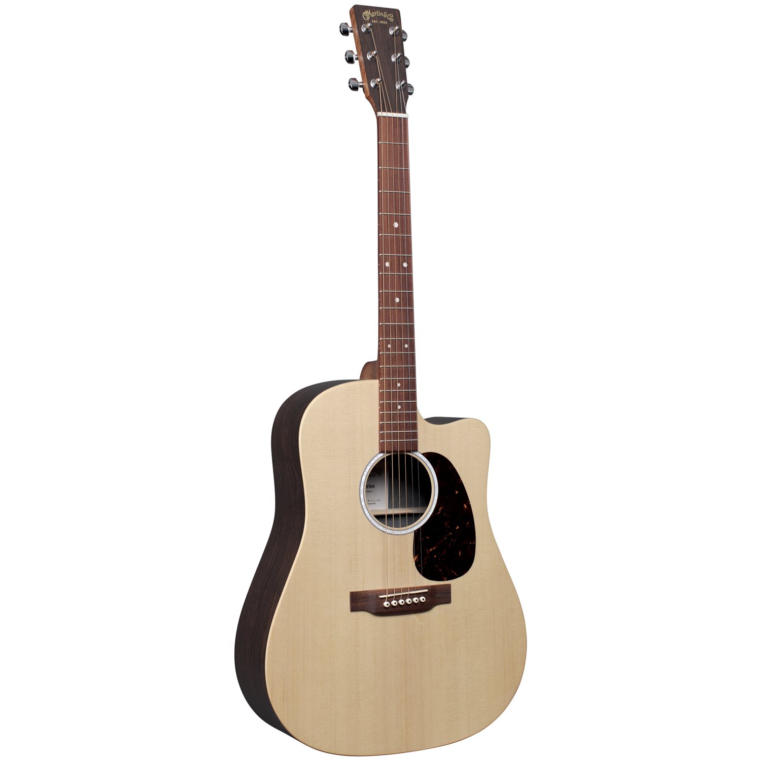 MARTIN - DC-X2E Top épinette de Sitka, HPL bois de rose - Guitare Acoustique / Électrique - Naturel